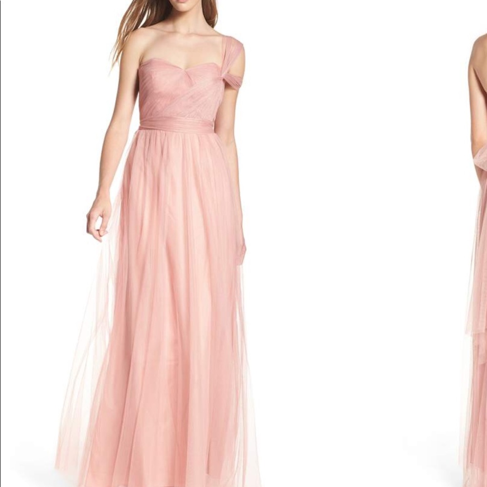 Jenny Yoo Annabelle Convertible Tulle Column Dress